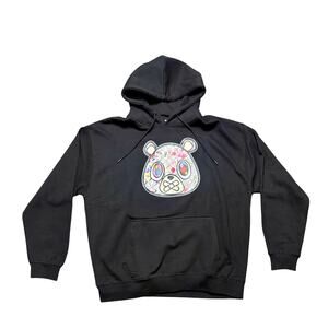 New Black GG inspired Bear Hoodie in XL. 80% cotton.